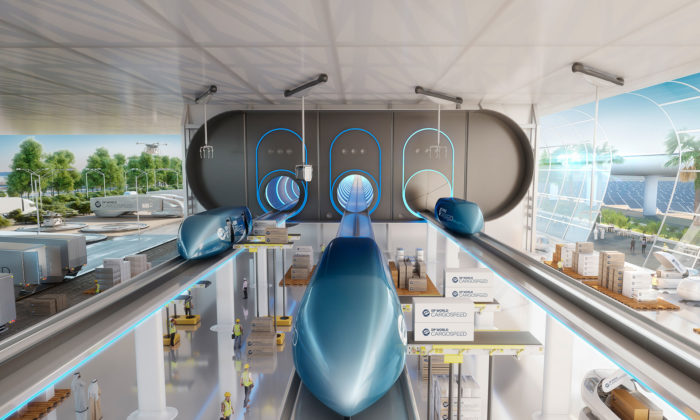 Foster + Partners ukázali budoucnost nákladní dopravy s pomocí Hyperloop One