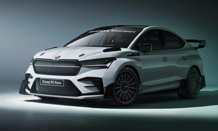 Škoda Enyaq RS Race je speciálně upravený český závoďák z dílny Škoda Motorsport