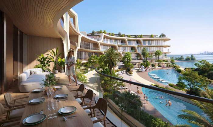 Zaha Hadid Architects postaví u moře v Kataru resort s 293 apartmány a promenádou na pobřeží