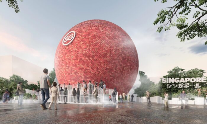 Singapur bude mít na Expo 2025 pavilon ve tvaru červené koule pokryté 17 000 disky