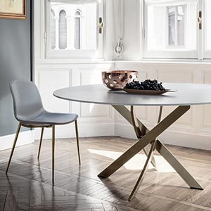 Luxusní kulatý či oválný stůl Barone od Bontempi Casa